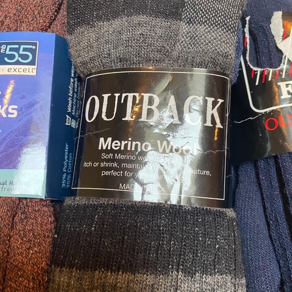 (7) Outdoor Merino Wool and Wool Blend Socks - Picture 4 of 7